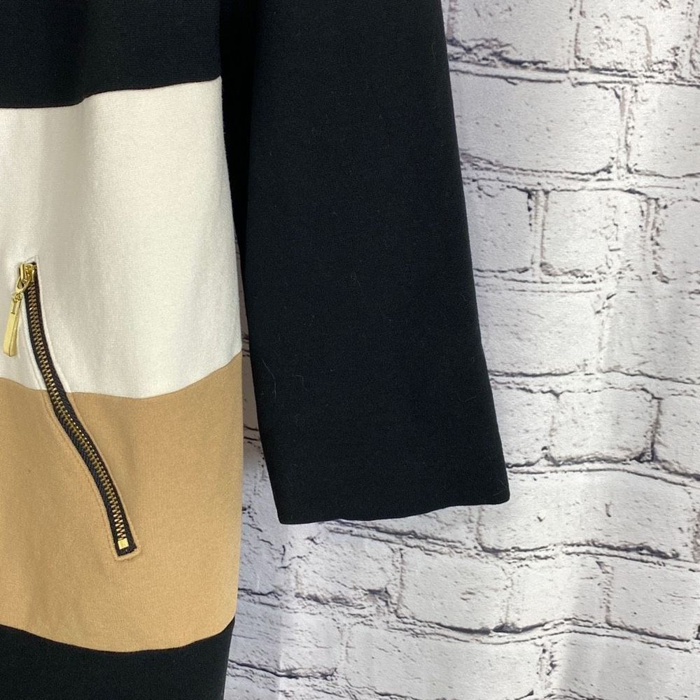 Chico's Statement Colorblock Jacket Camel/Black L… - image 8